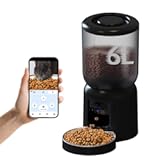 Automatic Cat Feeder with 2K HD Camera, 2.4/5G WiFi 6L Pet Feeder Automatic for Cats & Dogs, Dog Automatic Feeder APP Control, Programmable Cat Food Dispenser with Night Vision,Two-Way Audio (Black)