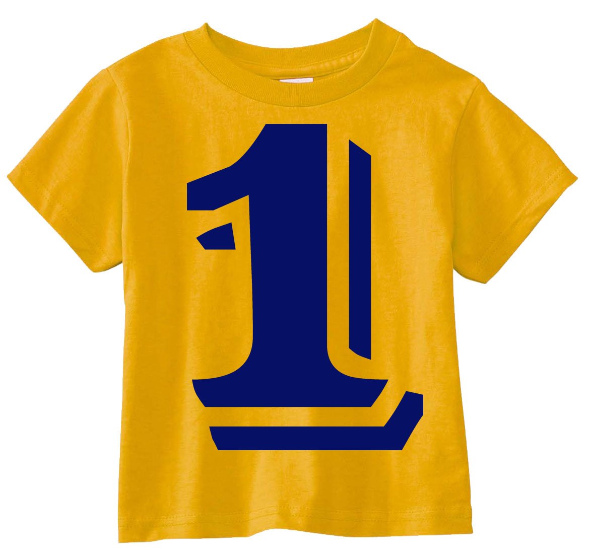 Custom KingdomBoys and Girls 1 Number One Birthday Boy Shirt 1 Year Old Blue Print First Birthday T-shirt