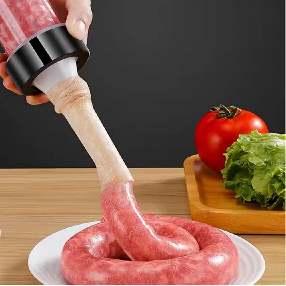 Manual Stainless Steel Sausage Stuffer - Effortless Homemade Maker for Workshops & School Canteens, Perfect for Sausage Lovers and Culinary Enthusiasts