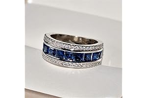 AZQ TZ.1 Promise Ring: Timeless Elegance in Square Cubic Zirconia