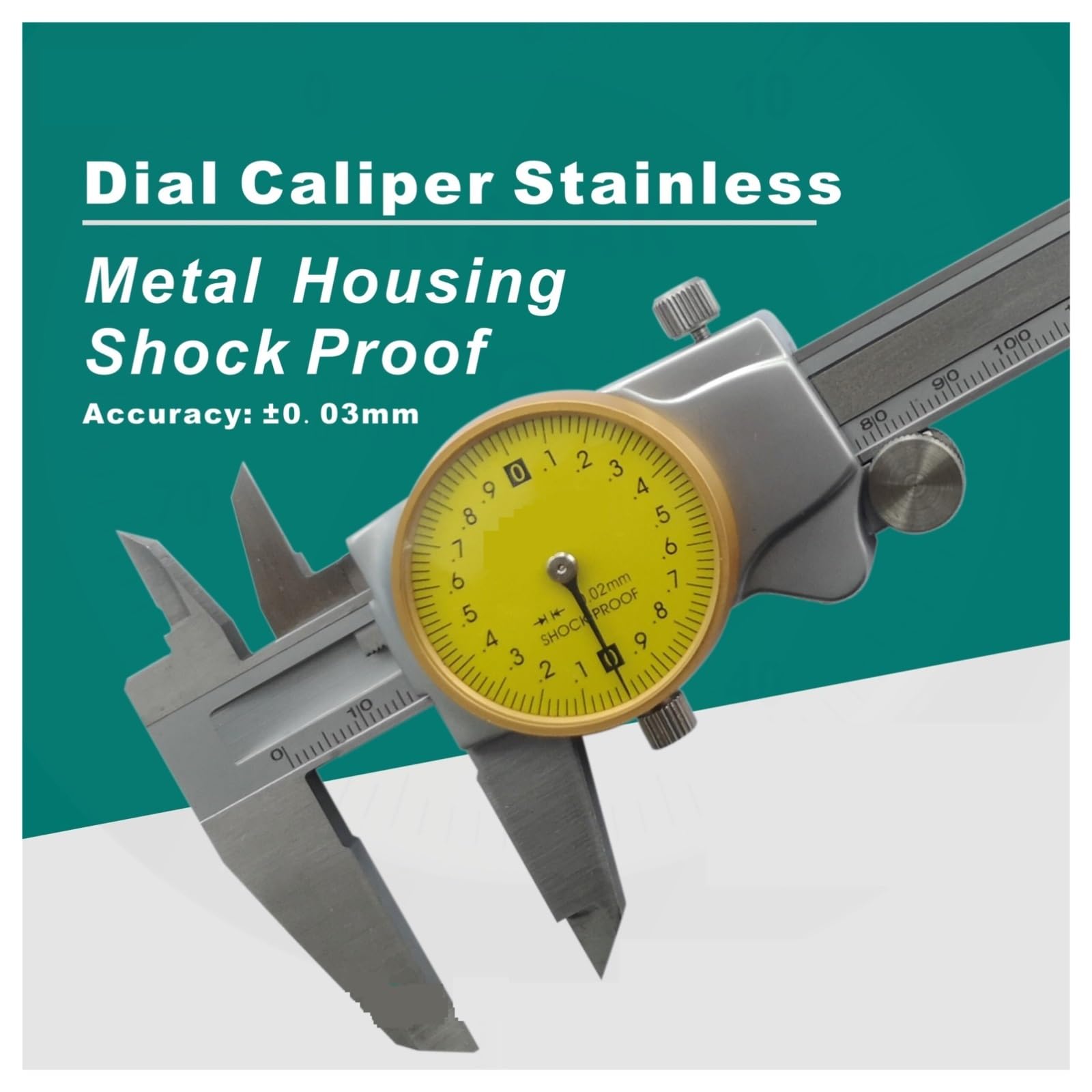 Calibre Vernier con Esfera 0-150 mm 200 mm 300 mm Acero Inoxidable Calidad Industrial 0,02 mm(171-134 200x0.02mm)