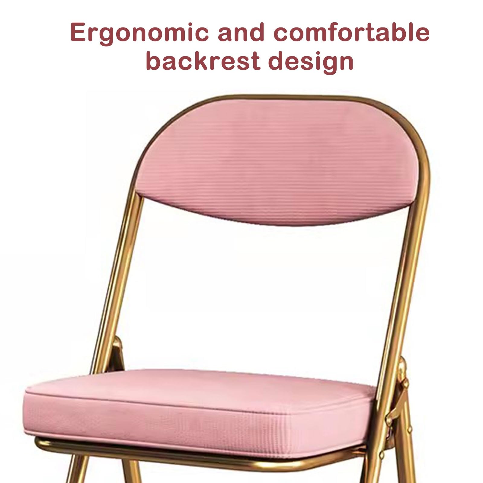 Amazon.com: YCKEGEW Velvet Fabric Modern Folding Chair Padded Seat