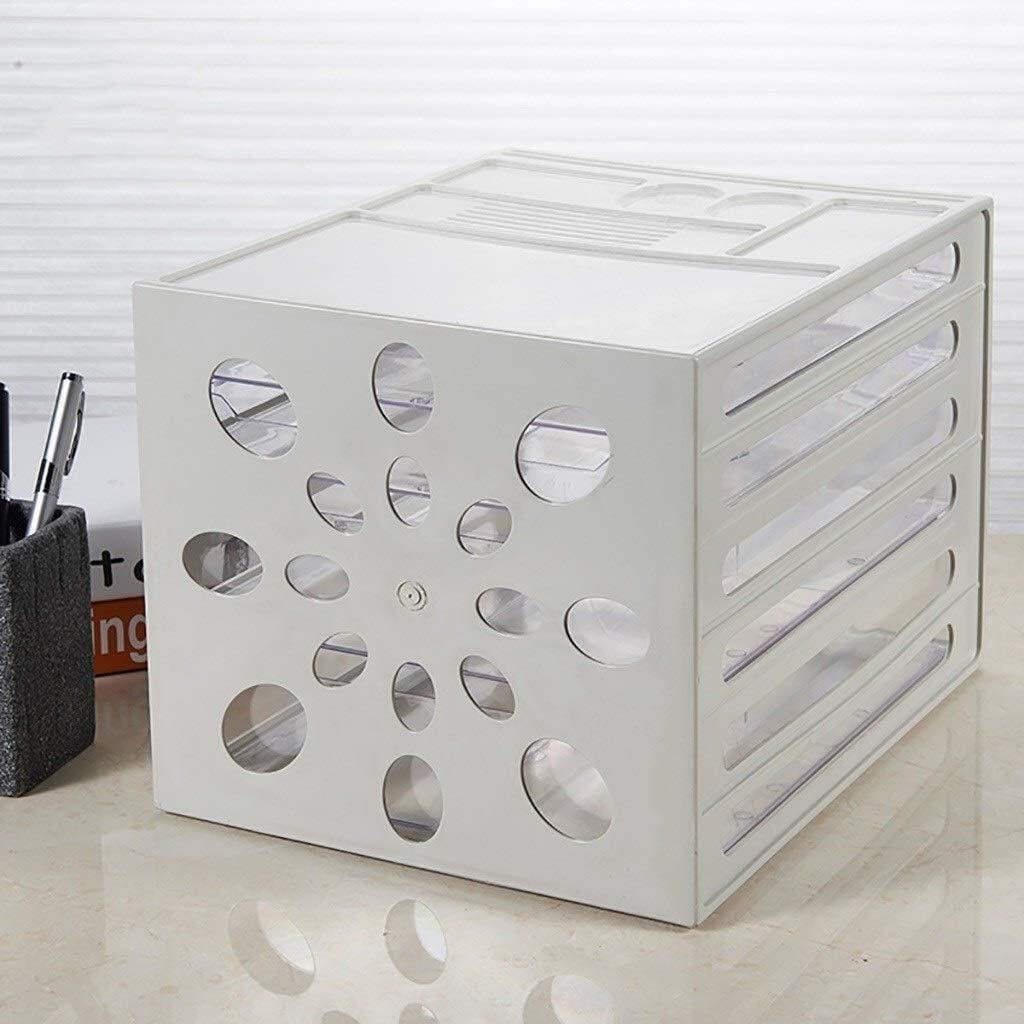 Filing Cabinet Transparent Chest of Drawers for Storing Different Items Plastic 26X34X24Cm Resource Cabinet