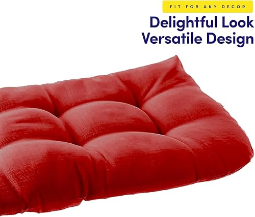 Miniatura 9 de Sweet Home Collection Cojines para sillas de patio, sofá biplaza al aire libre, relleno de fibra gruesa de primera calidad, cómodo, acolchado de 44