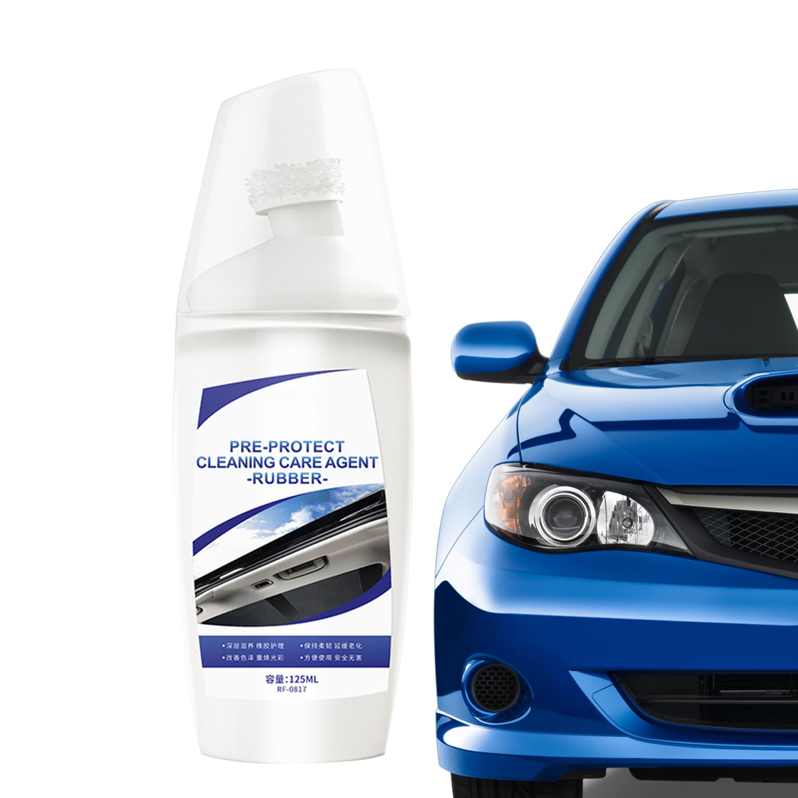 Car rubberSeal Protectant - 125ml Weatherproofing Conditioner, Uv Protection, Long Lasting Automotive Care | Professional Window Track Saver for Car Gasket Door Hood Trim Maintenance