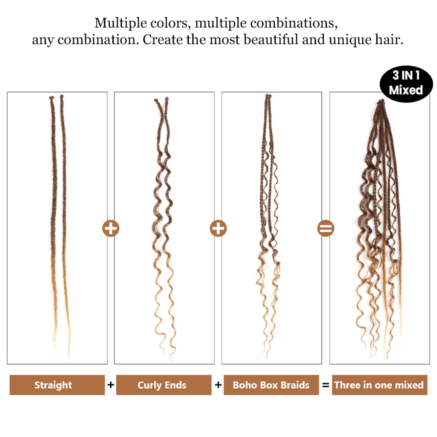 24 Inch Synthetic Dreadlock Extensions Hippie Single Ended Dreads 0.6 cm Width Loc Extensions Reggae Style Crochet Hair for Women (T1B/27 - Image 3