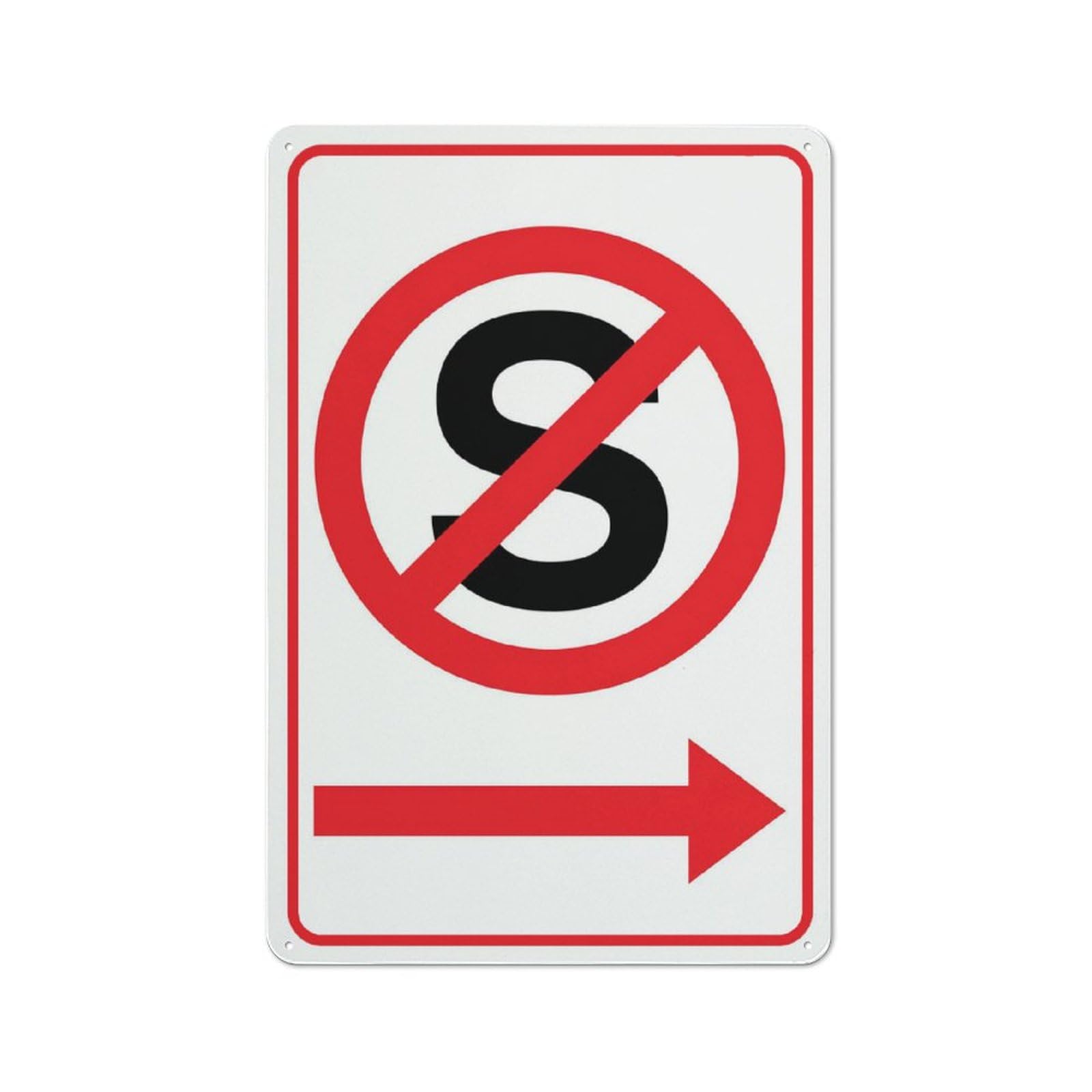 No Standing Right Arrow Sign Outdoor Signs Aluminum 12X8 Inch Uv Ink Printed For House And Business