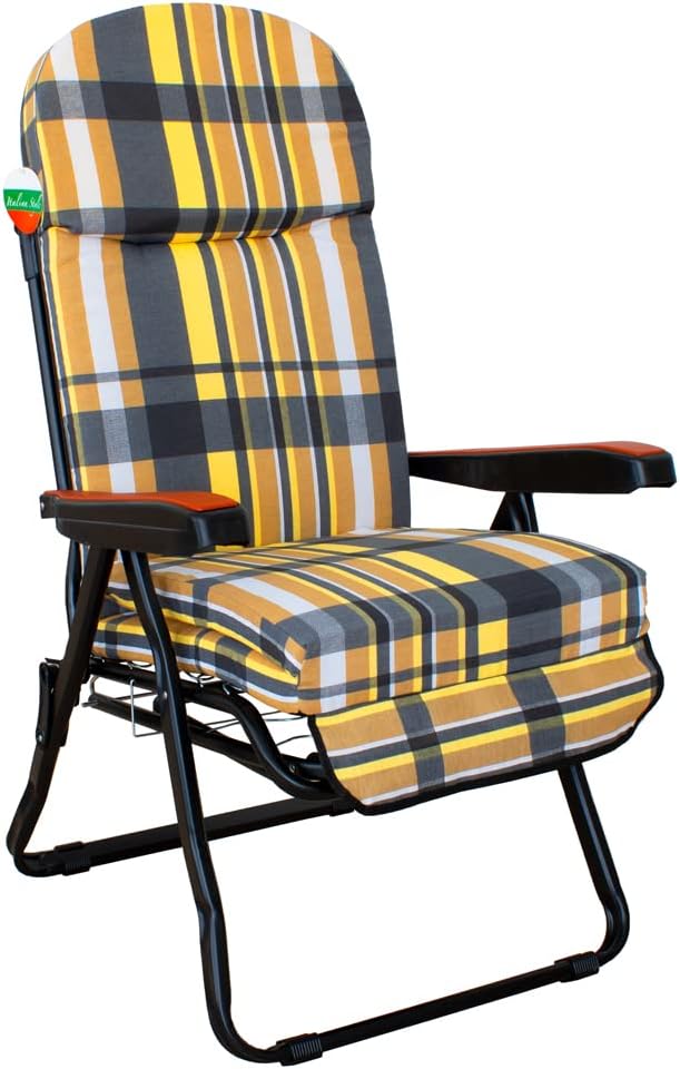 Sedia A Sdraio Relax BAKAJI In Textilene Blu | Pieghevole, Schienale Regolabile, Poggiatesta, Struttura Acciaio - 2