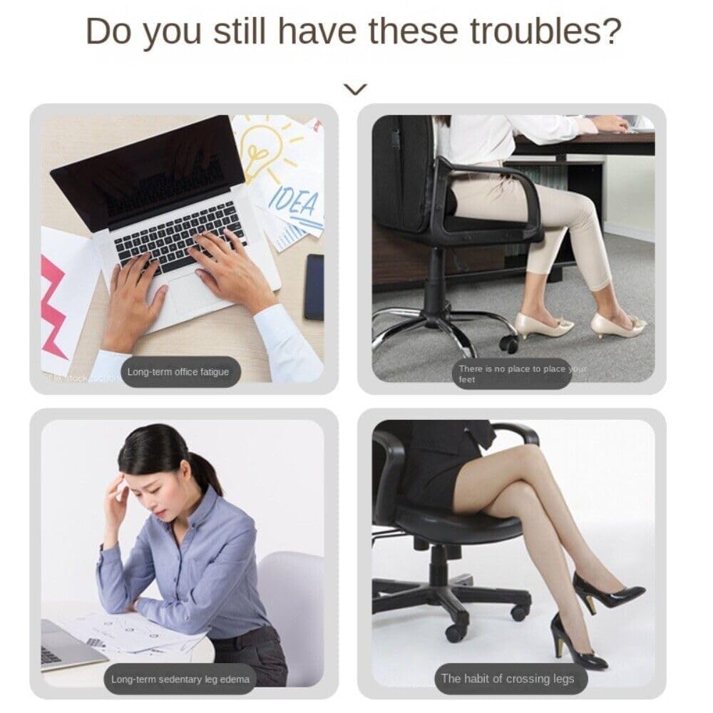 GOPAD Footrest for Office Chair with Massage Texture and Roller, Ergonomic Footrest Under Desk with 6 Heights, Non-Slip Foot Stools for Office, Leg Resting Stool for Home, Office Table and Sofa (1 Pcs / 29 x 8 x 40) GOPAD Footrest for Office Chair with Massage Texture and Roller, Ergonomic Footrest Under Desk with 6 Heights, Non-Slip Foot Stools for Office, Leg Resting Stool for Home, Office Table and Sofa (1 Pcs / 29 x 8 x 40)