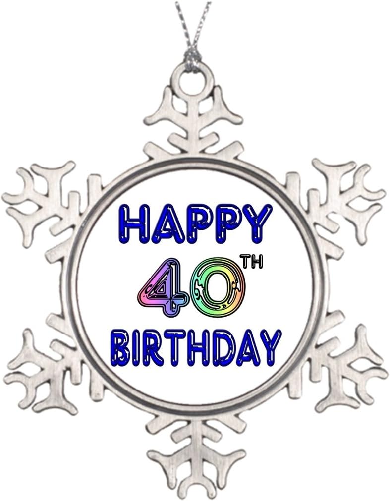Kappies nip Personalised Christmas Tree Decoration 40th Birthday with Ballon Font Unusual Christmas Tree Decorations