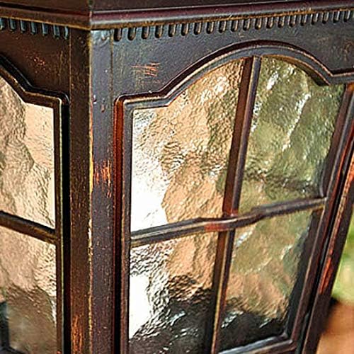 Miniatura 7 de MJWDP - Lámpara de pilar para exteriores, luces de poste de aluminio retro, iluminación de jardín, paisaje, luz de estigma, impermeable, luces de