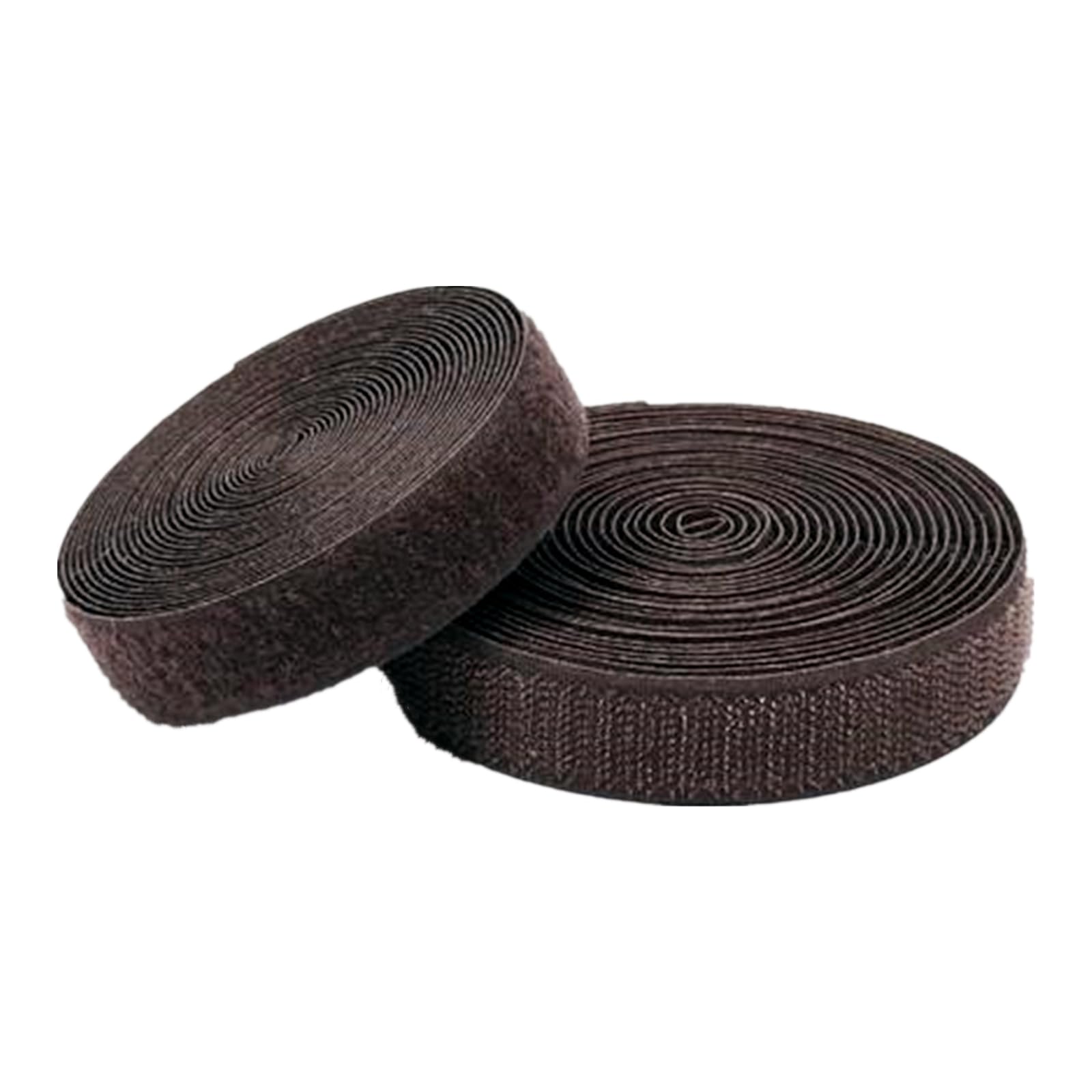 25mm Width Coffee Sew On Hook and Loop Tape Non-Adhesive Back Nylon Sewing Fastener Strips Interlocking Fabric Tape for Clothing Shoes Backpacks DIY Project