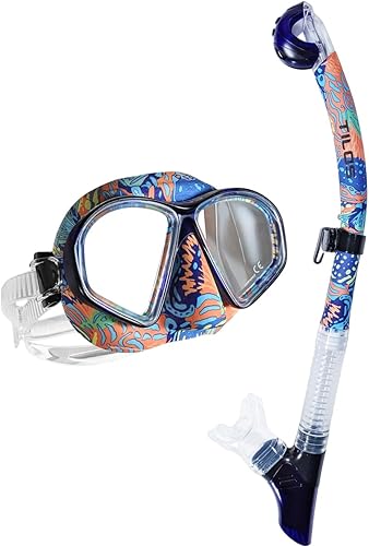 Tilos Spawn - Juego de esnórquel con máscara de camuflaje para pesca submarina, buceo libre, buceo, esnórquel