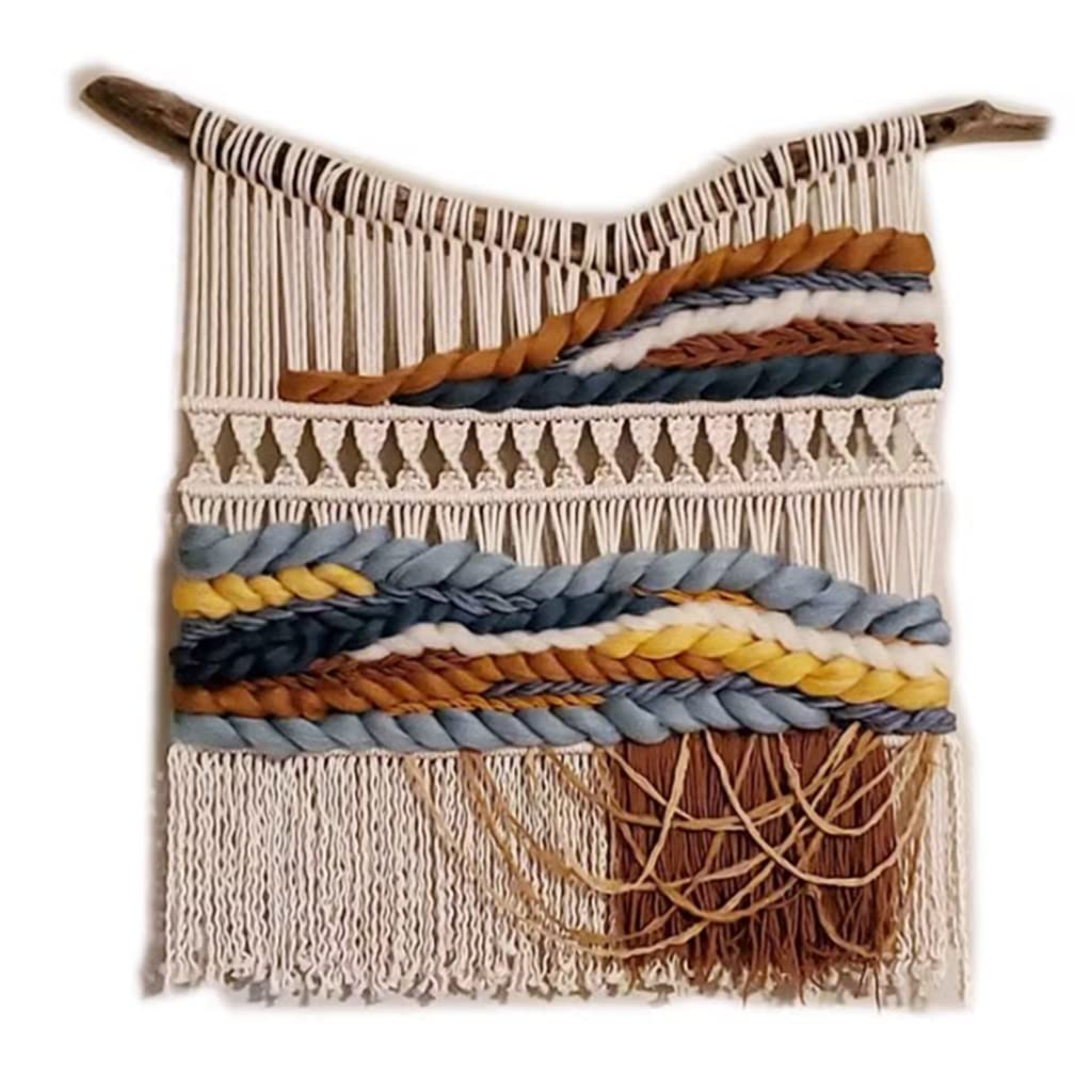 Tapiz Tejido a Mano de Estilo nórdico, Estilo étnico, decoración de Pared de Arte de Gama Alta (Size : 130x140cm/51.2x55in)