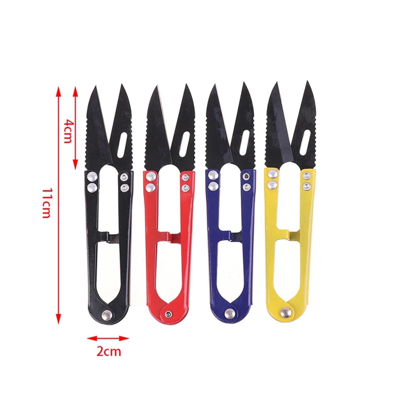 Nożyczki w kształcie litery U, nożyce do przędzy, obcinacz do nici, nożyczki krawieckie do szycia, nici domowe, cięcie przędzy(Yellow)