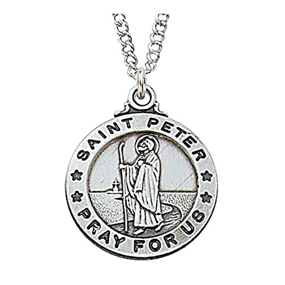 St Peter Prayer Card With Medal Catholic Christian Pendant Charm Patron Saint