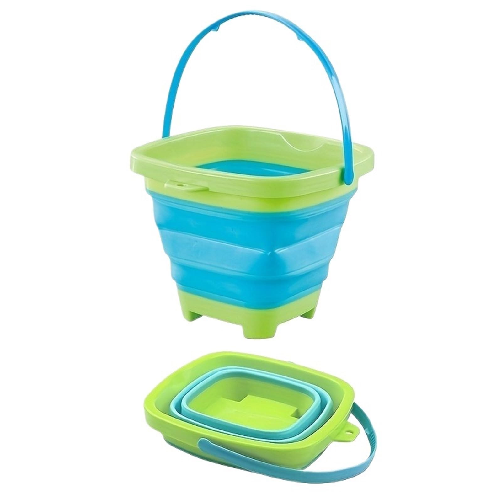 1Pcs Collapsible Silicone Bucket, Foldable Water With Handle, Portable Outdoor Camping Beverage Leakproof Sand For Camping And Fishing