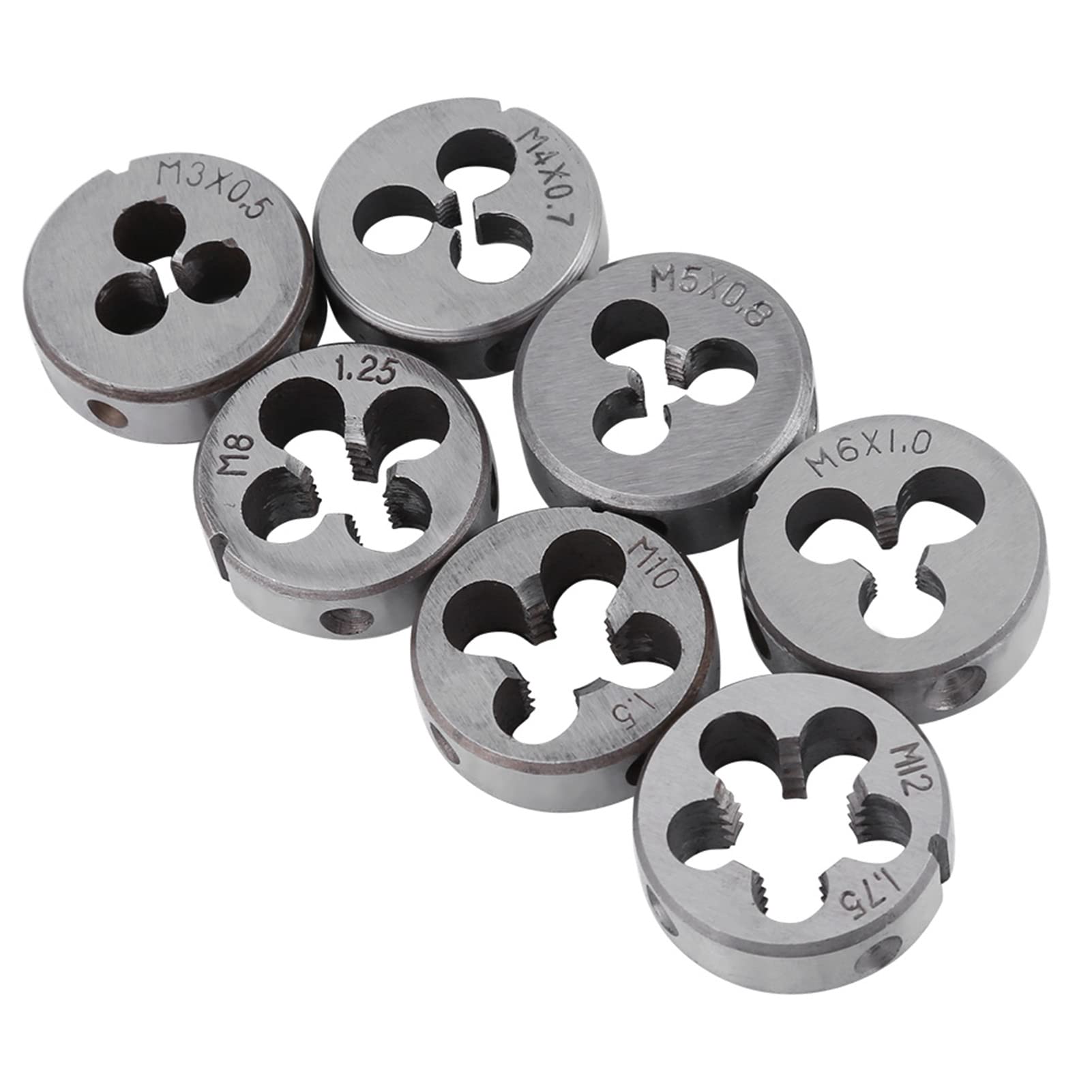 Juego de Machos de Roscar y Matrices Juego de Herramientas de Machos de Roscar de Acero de Aleación 32 Piezas M3 a M12 Paso Grueso con Llave y Calibre de Rosca para Maquinaria de Vehículos