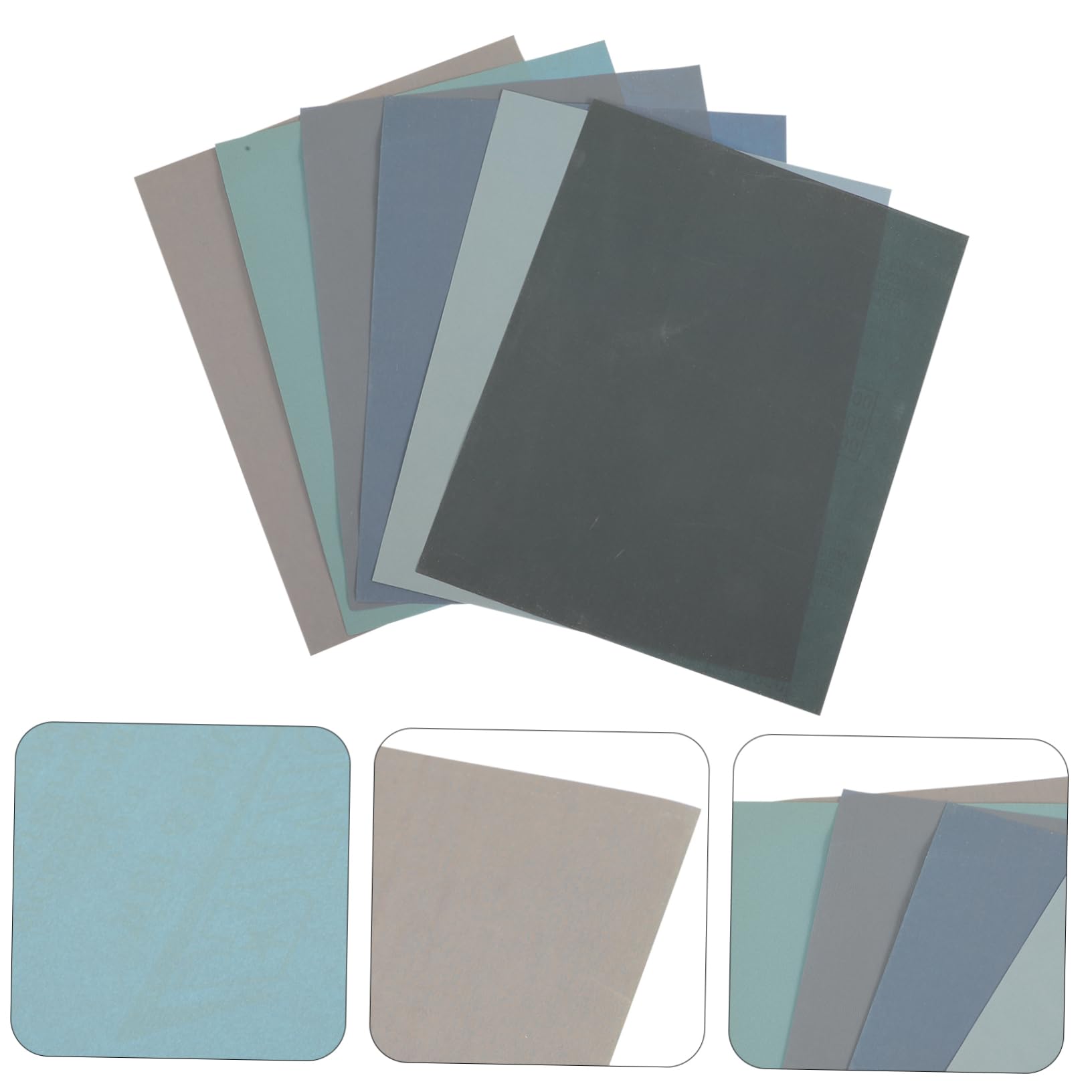 Cabilock 5 Ensembles Papier Abrasif À L'eau Papier De Verre Fin Patins De Ponçage Sable Humide Ultra Sec En Bois De Bois Papier De Verre Pour Carbure De Silicium 6 Feuilles*5