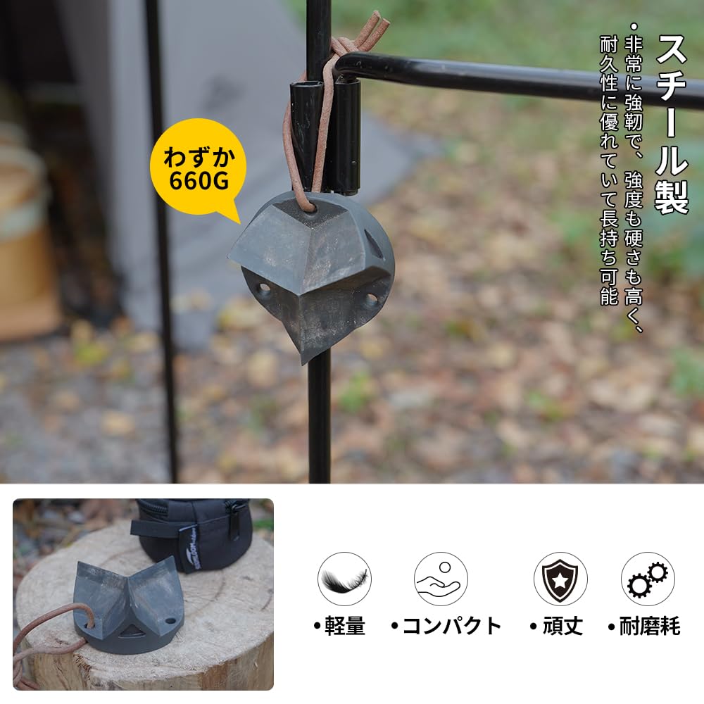 Amazon.co.jp: Soomloom 三刃薪割りクサビ楔形薪割り器薪割り用置き台