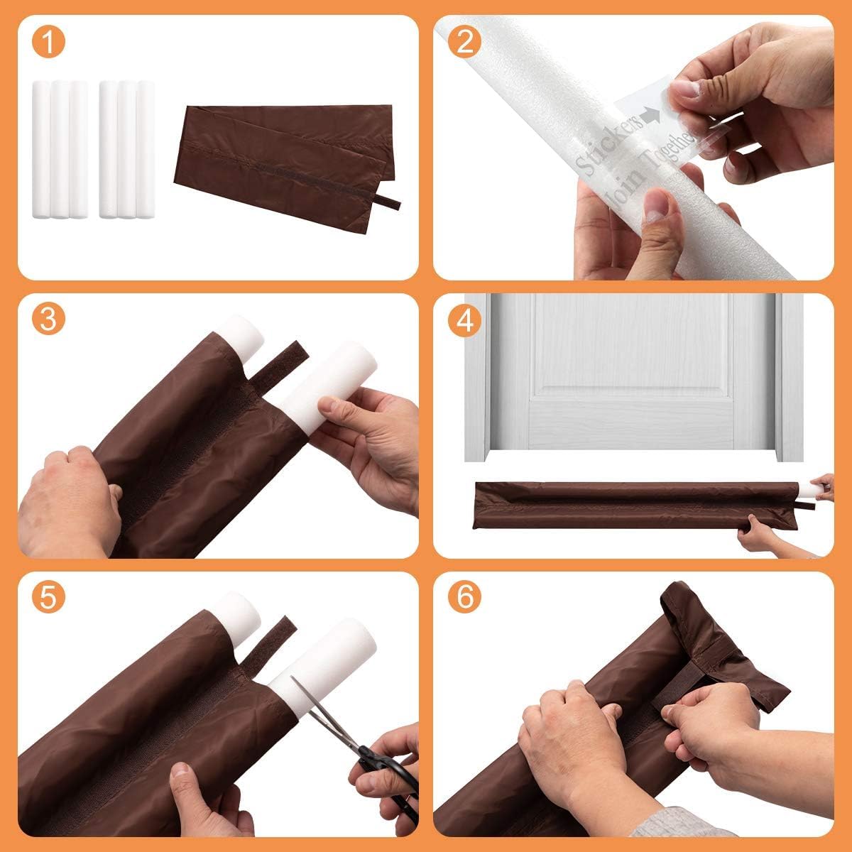 Padchaaya Door Guard (39 Inches) Gap Filler for Door Bottom Seal Strip, Sound Proof, Reduce Noise, Energy Saving Door Stopper for Reduce Door Dust, Insects Protector (Pack of 2) 2