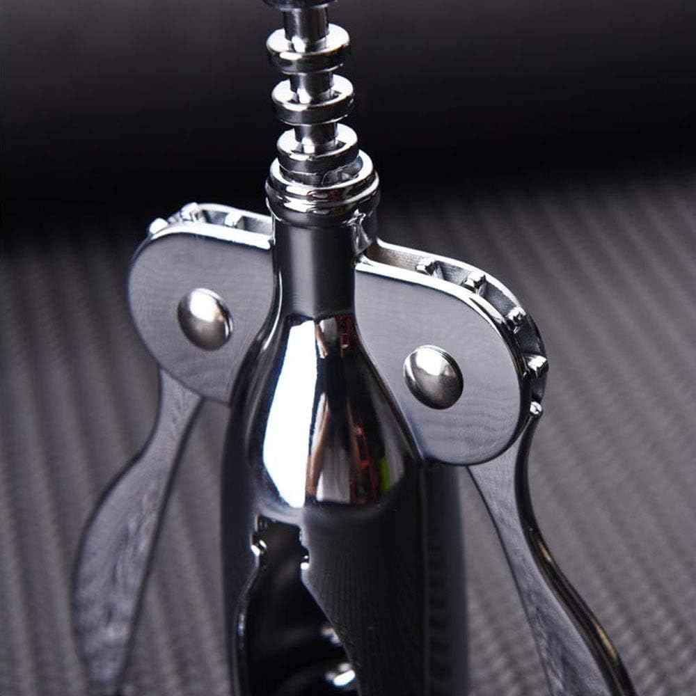 Bridge2shopping Stainless Steel Wine Bottle Opener Wing Corkscrew Opener Spiral Drill 3