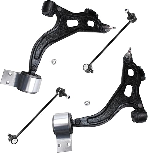 Miniatura 862 de Detroit Axle - Brazos de control delanteros inferiores con rótula + barras estabilizadoras de repuesto para Chrysler Dodge Intrepid 300M Concorde