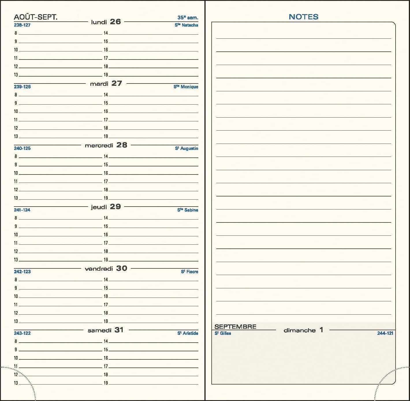 Agenda Semainier De Poche Exacompta Sésame 2026 – Organisation Simple Et élégante