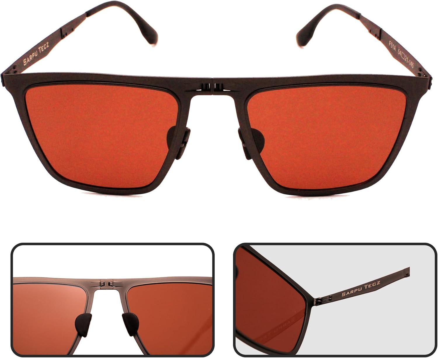 Flat-Folding Polarized Aviator Sunglasse Lightweight UV400 Protection Collapsible Travel Design for Men & Women - Image 4