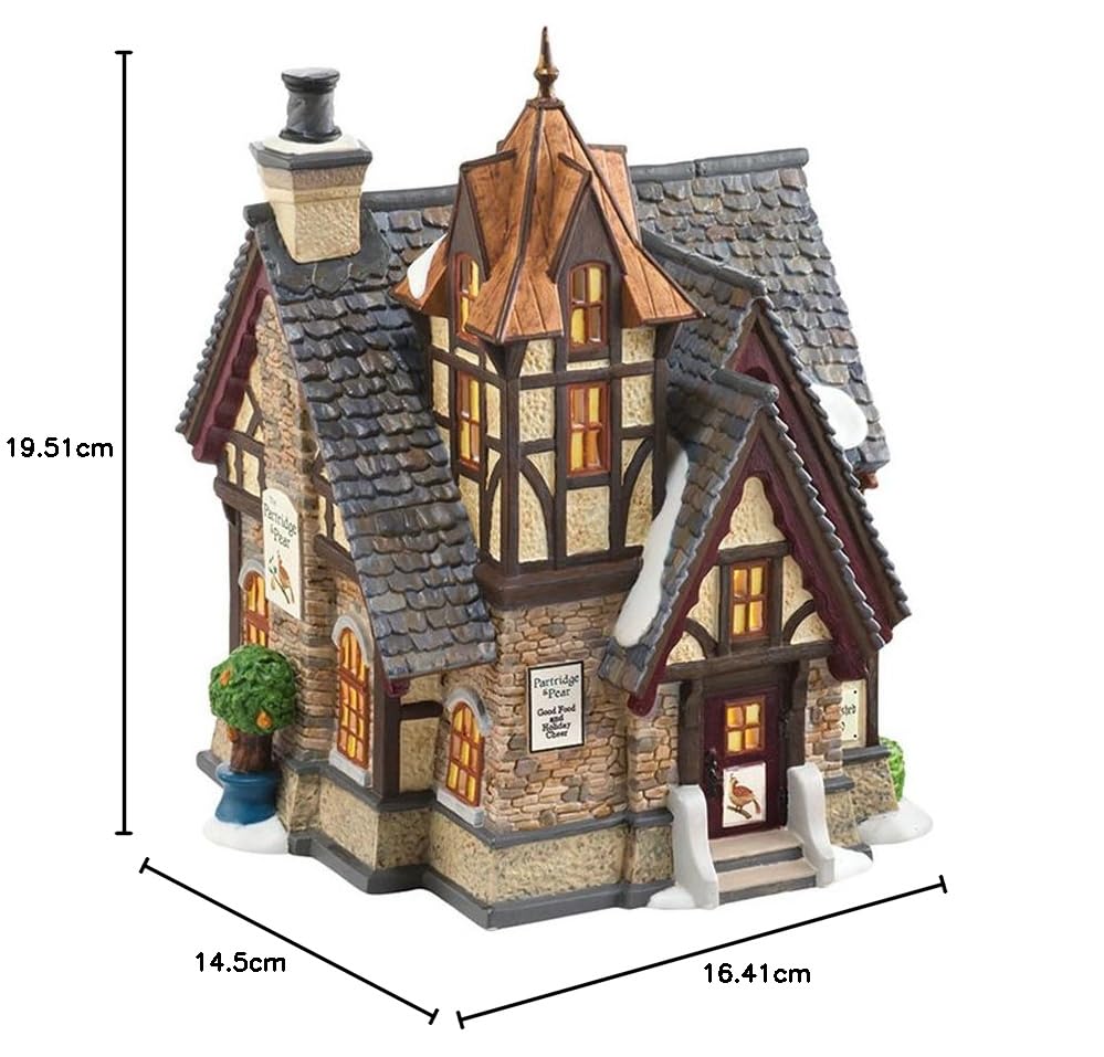 Department 56 Dickens' Village Partridge and Pear Lit House, 7.68 inch