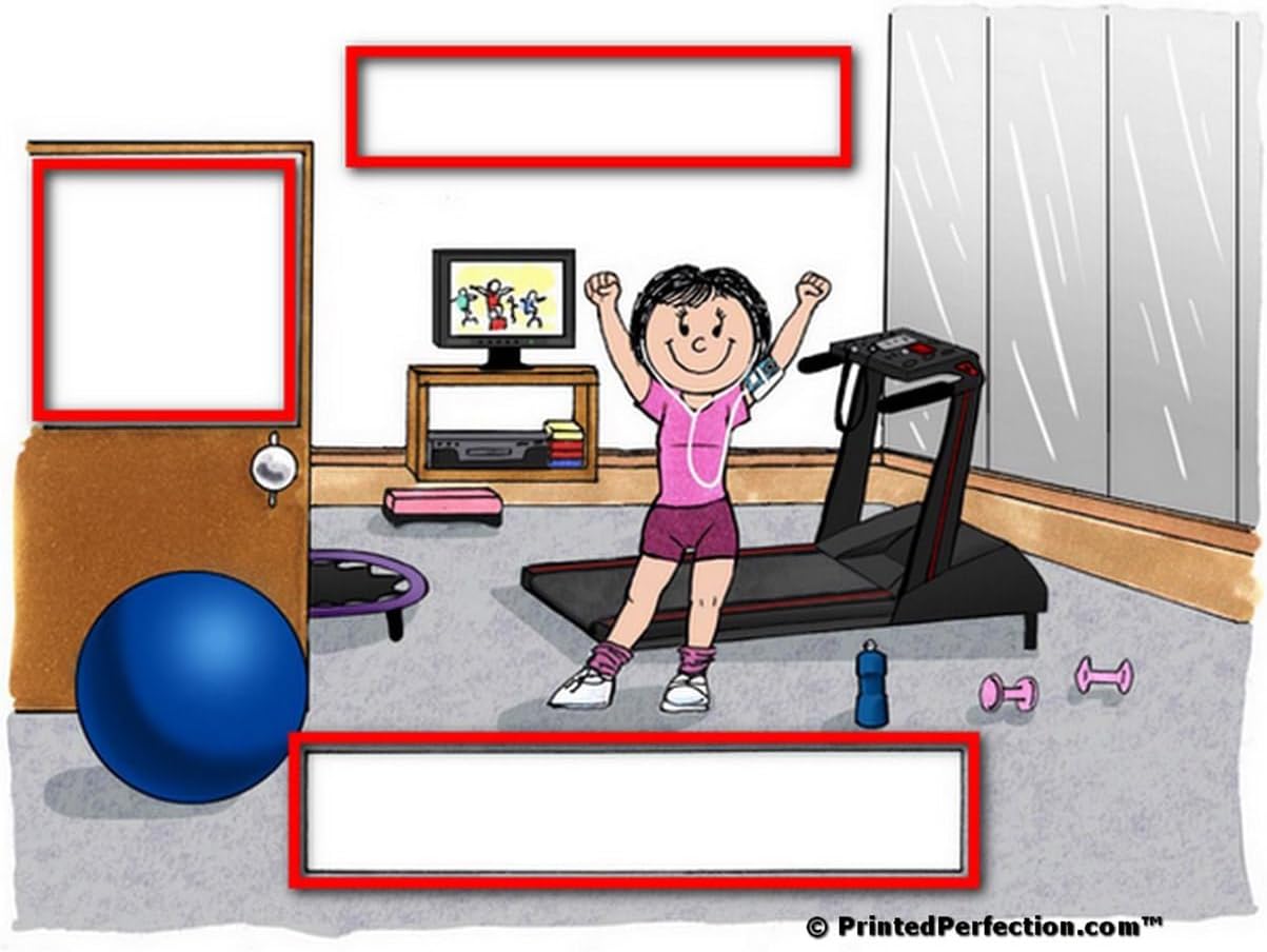 Personalized Aerobics - Female Drink Set of 4 Coasters - Great Gift!