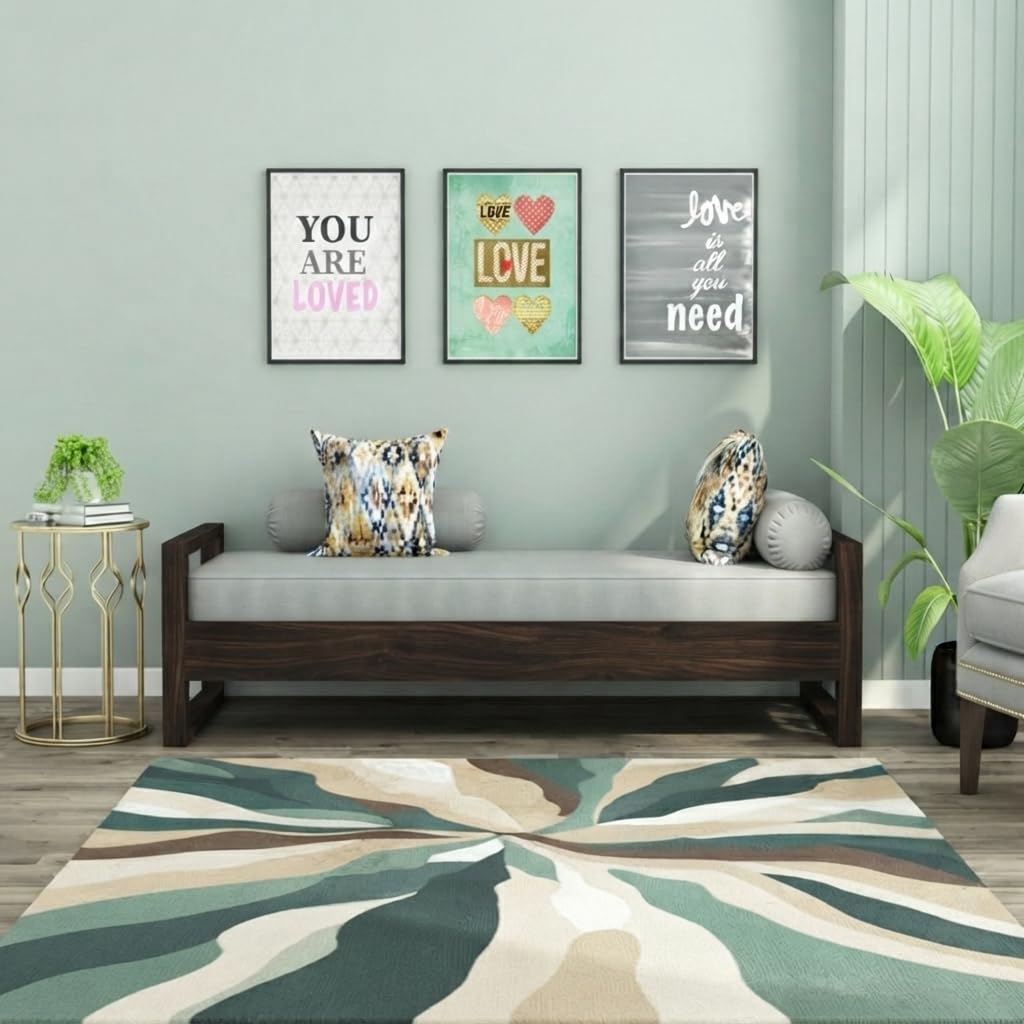 3-in-1 Solid Sheesham Wood Diwan Bed| Wooden Day Bed/Hallway Sofa & Single Bed| Sofa Cum Bed with Mattress | Stylish Furniture for Living Room/Bedroom & Guest Room |-image-30