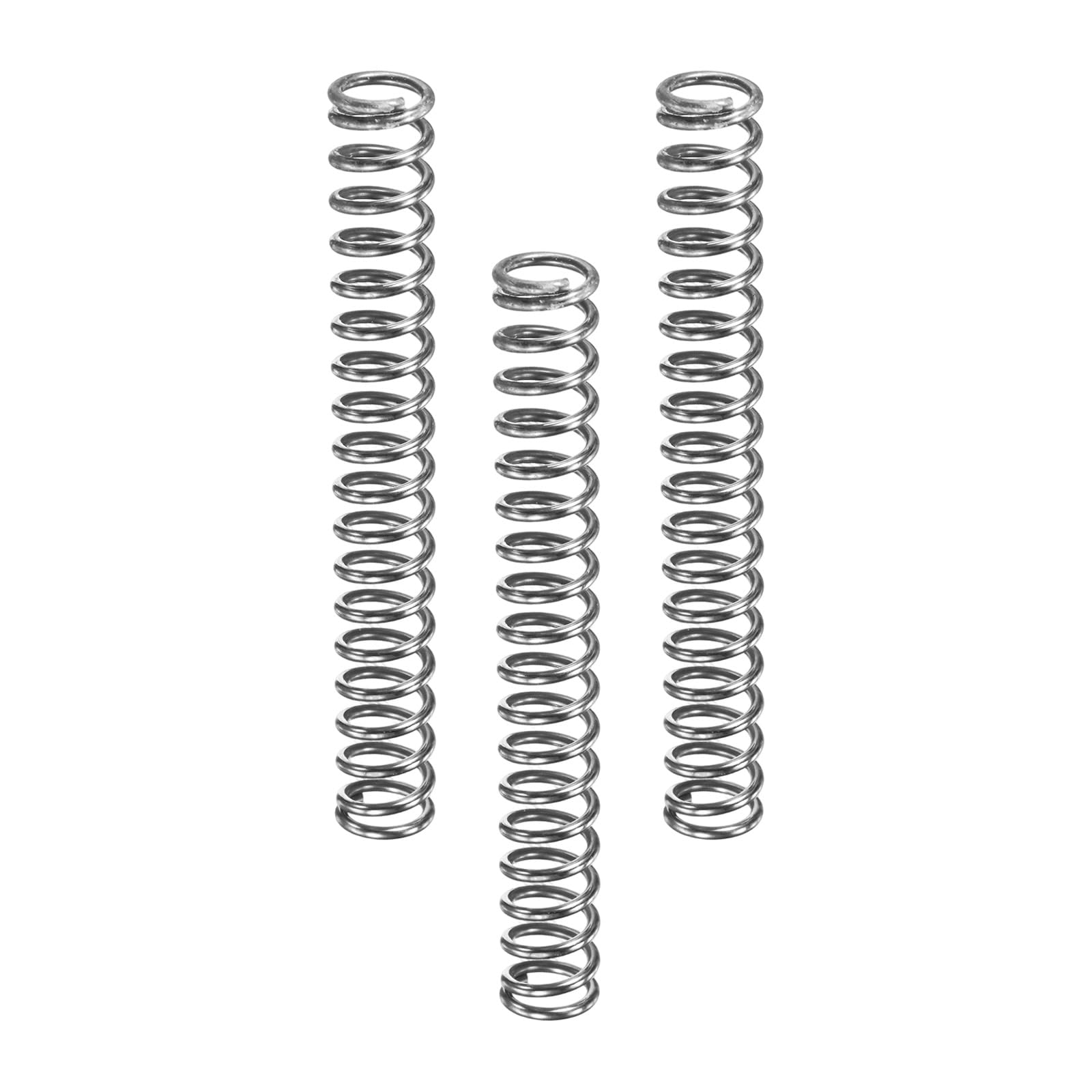 M METERXITY 3-Pack Compression Springs, 90mm Length 12mm OD 304 Stainless Steel Pruner Replacement Springs for Garden Tool/DIY/Mechanical Repair Replacement [Silver Tone, 1.6mm Wire Size]