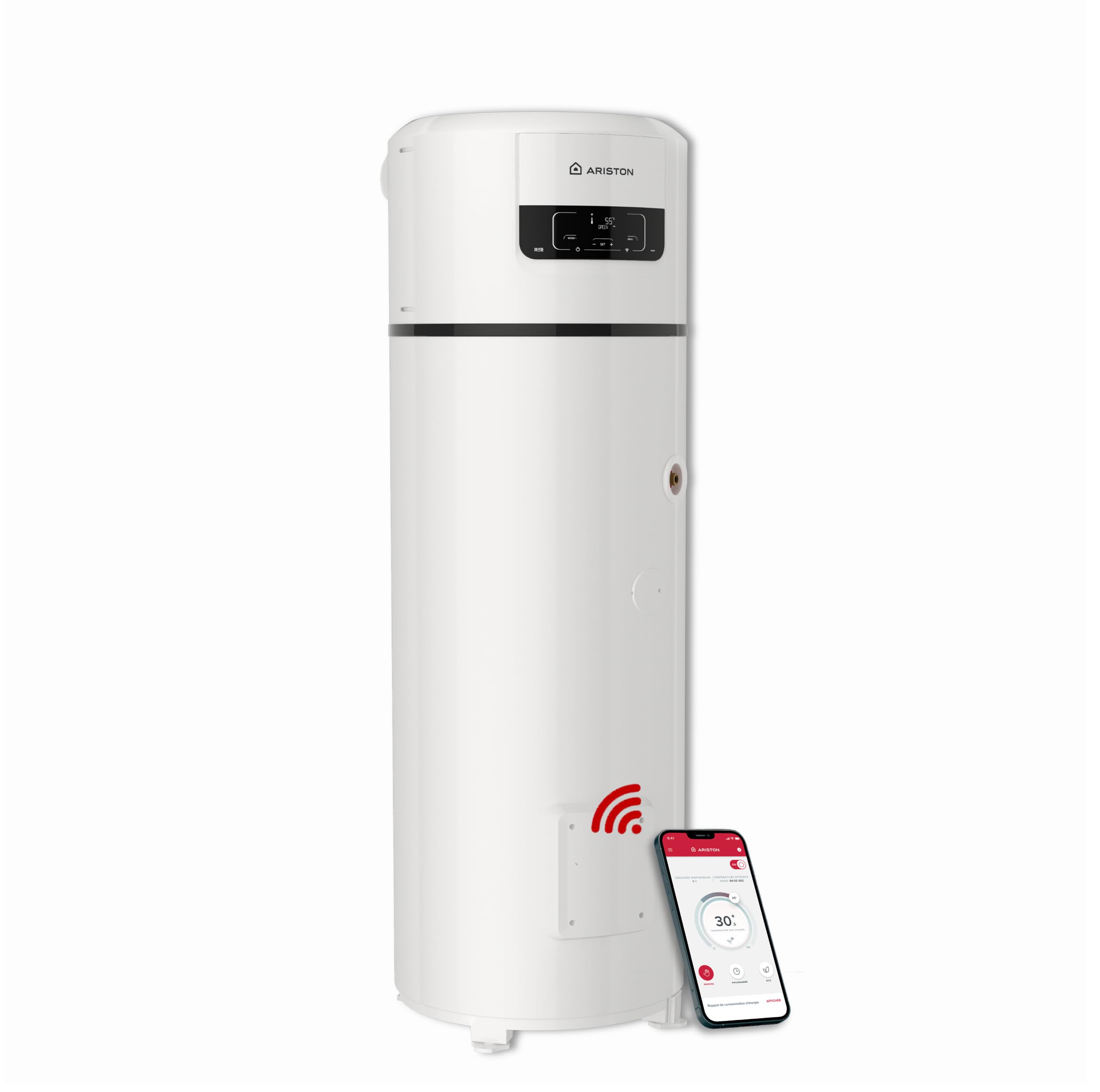 Ariston NUOS PLUS S2 WIFI 200L, Chauffe-eau Thermodynamique Gainable A+, 80% d'Économie, COP 3.43 à 7°C, ACI Cuve Titane, Made in France