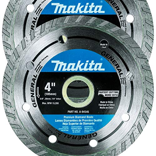Makita 2 Pack - 4” Turbo Diamond Blades For 4"+ Grinders & Circular