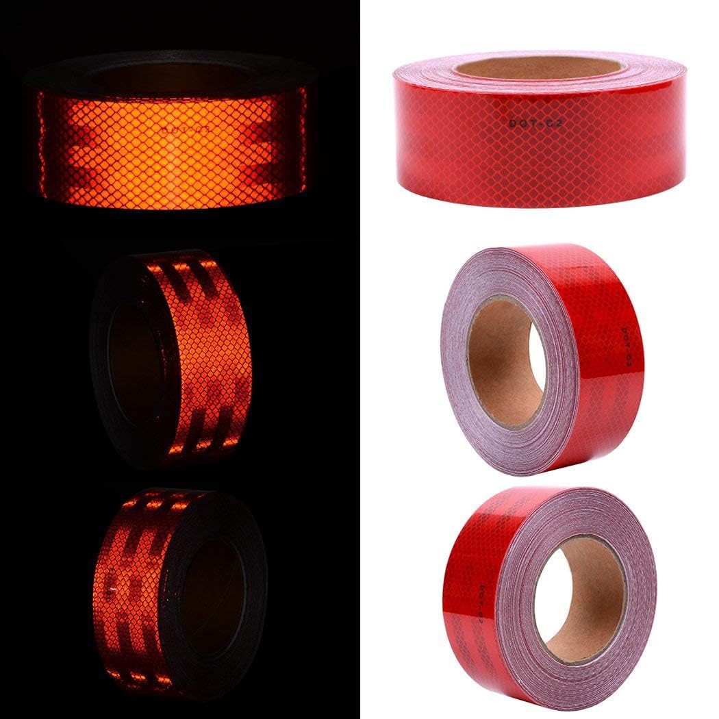 Reflektierendes Sicherheitsklebeband DOT-C2 – Rot/weiß, 2" X 150 Fuß, 4 Jahre Haltbar