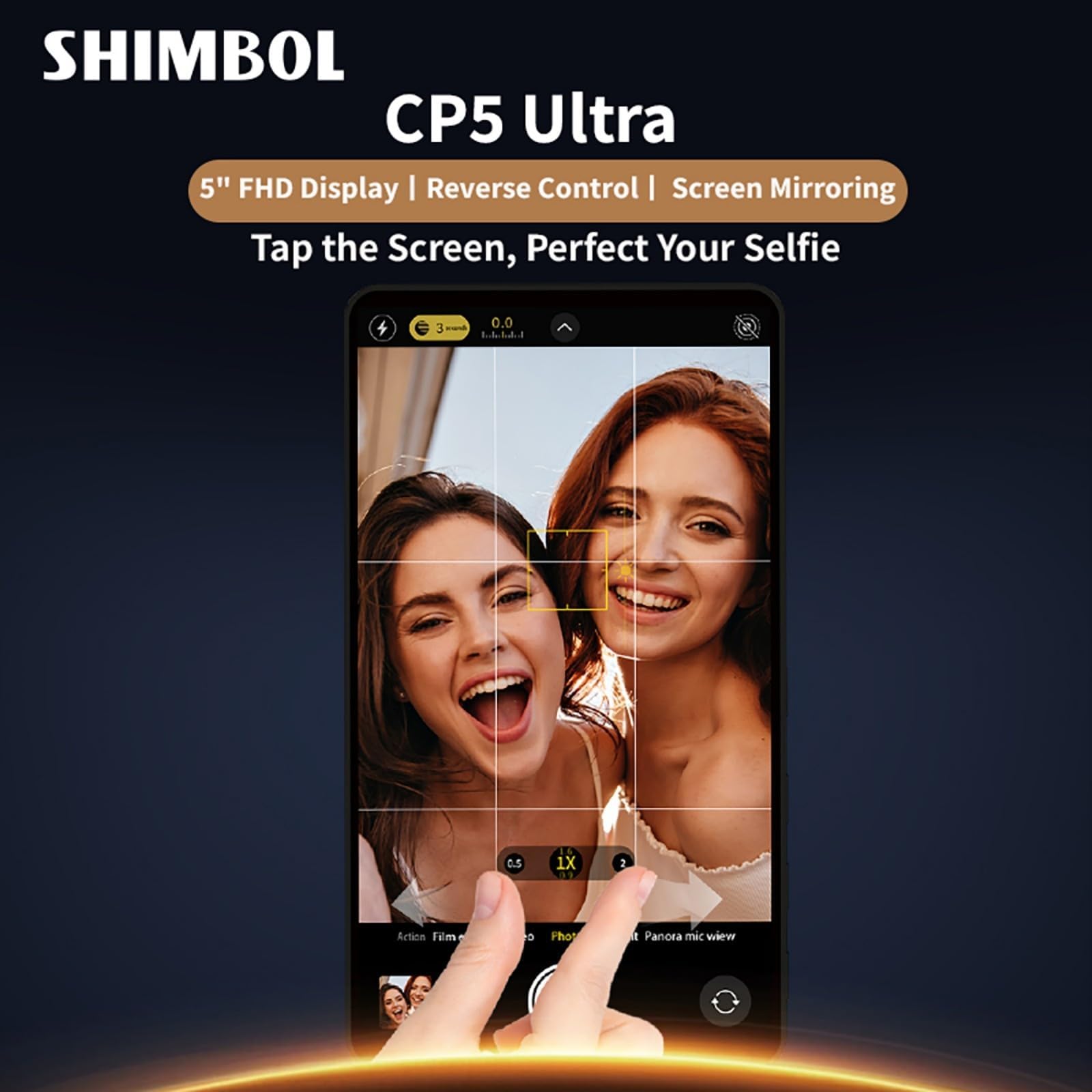 Amazon.co.jp: Shimbol CP5 Ultra ピンク、5インチ FHD ワイヤレス電話