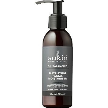 Sukin Oil Balancing Mattifying Facial Moisturizer with Pump, 4.23 Ounce