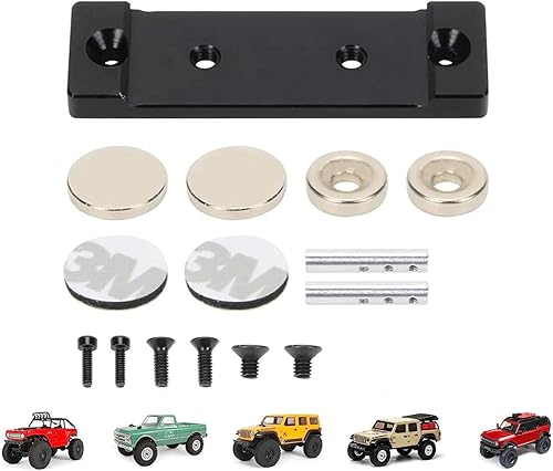 Miniatura 1 de RCAWD Juego de postes magnéticos para 124 Axial SCX24 Wrangler Bronco Gladiator C10 Deadbolt Piezas de actualización (rojo)