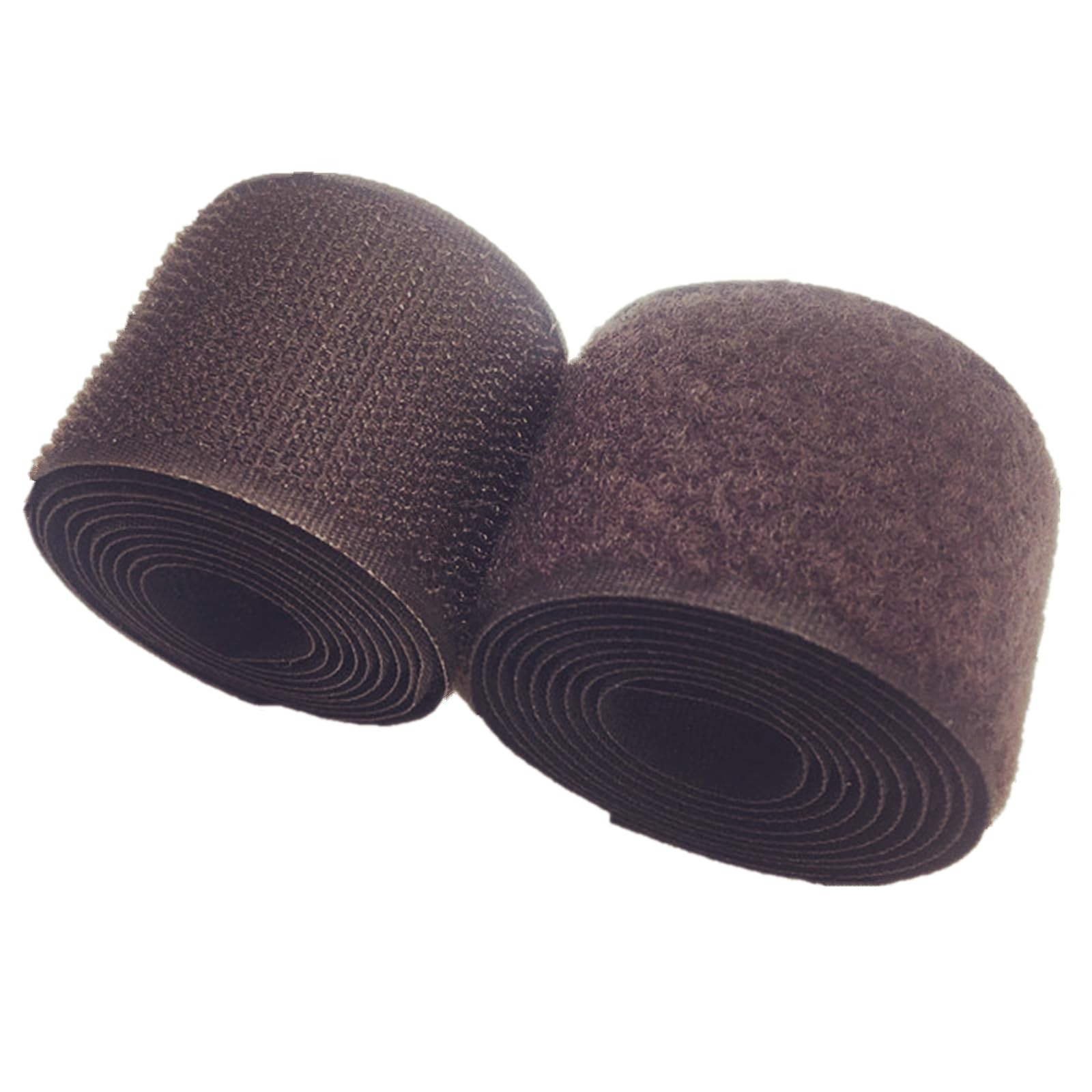 1 inch Wide Coffee Sew On Hook and Loop Tape Non-Adhesive Nylon Fabric Fastener Set for Handbags Clothing Shoes Backpacks DIY Crafts