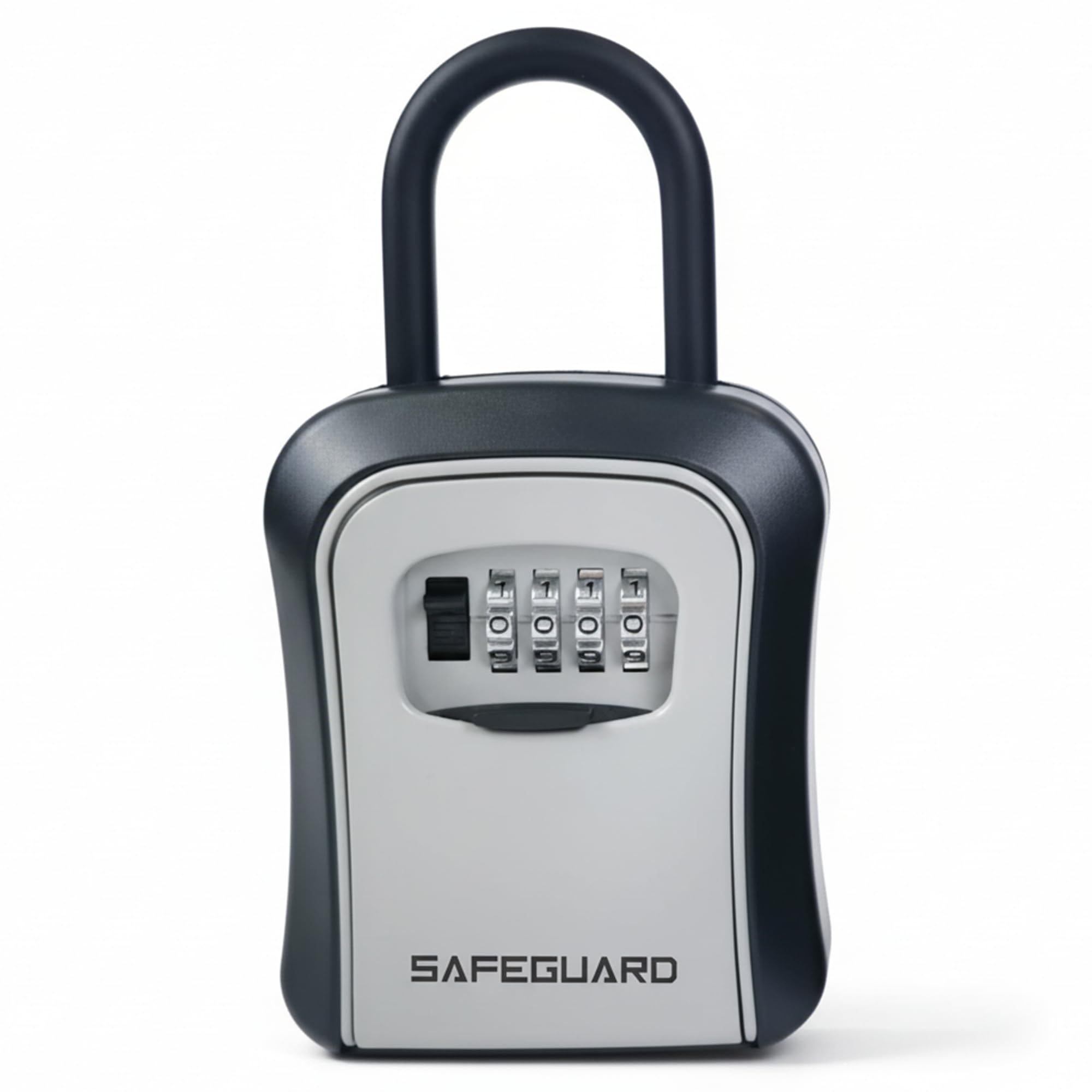 D & S London Silver D&S London® Safeguard Shackle Key Safe Lock Box Hangable Keybox Alloy Body Secure Combination Padlock Outdoor Key Hider For Airbnb, Home, Garage, Office, Waterproof & Durable