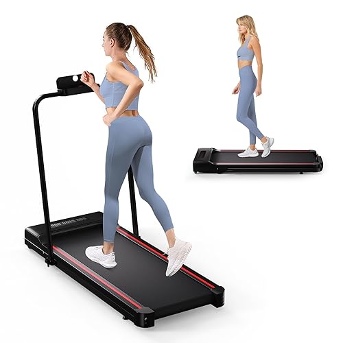 Sperax 2 in 1 Walking Pad, Under Desk Treadmill, Foldable Treadmills for Home - Black Red