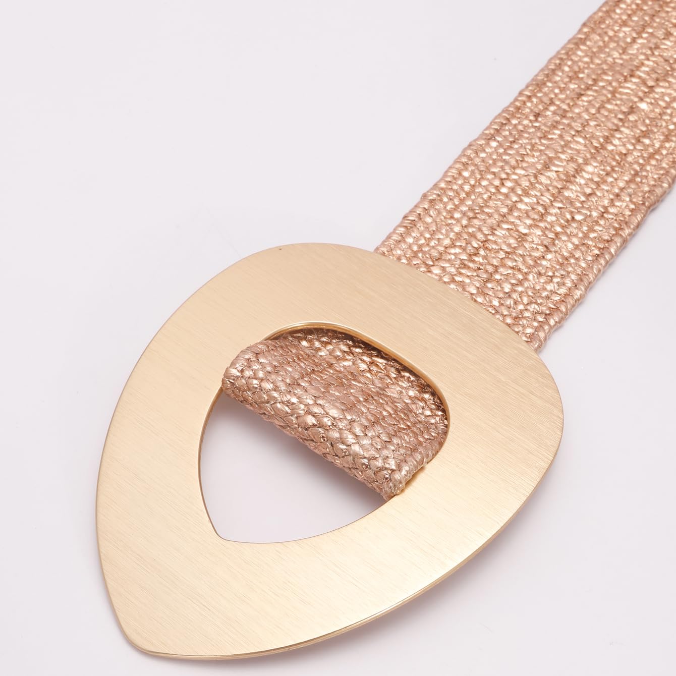 1 ceinture élastique tissée en paille for femme