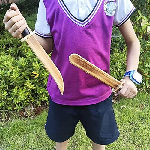 Miniatura 6 de Cuchillo de madera para Halloween, 2 piezas, no afilado, no dañará el cuchillo falso adecuado para juegos al aire libre