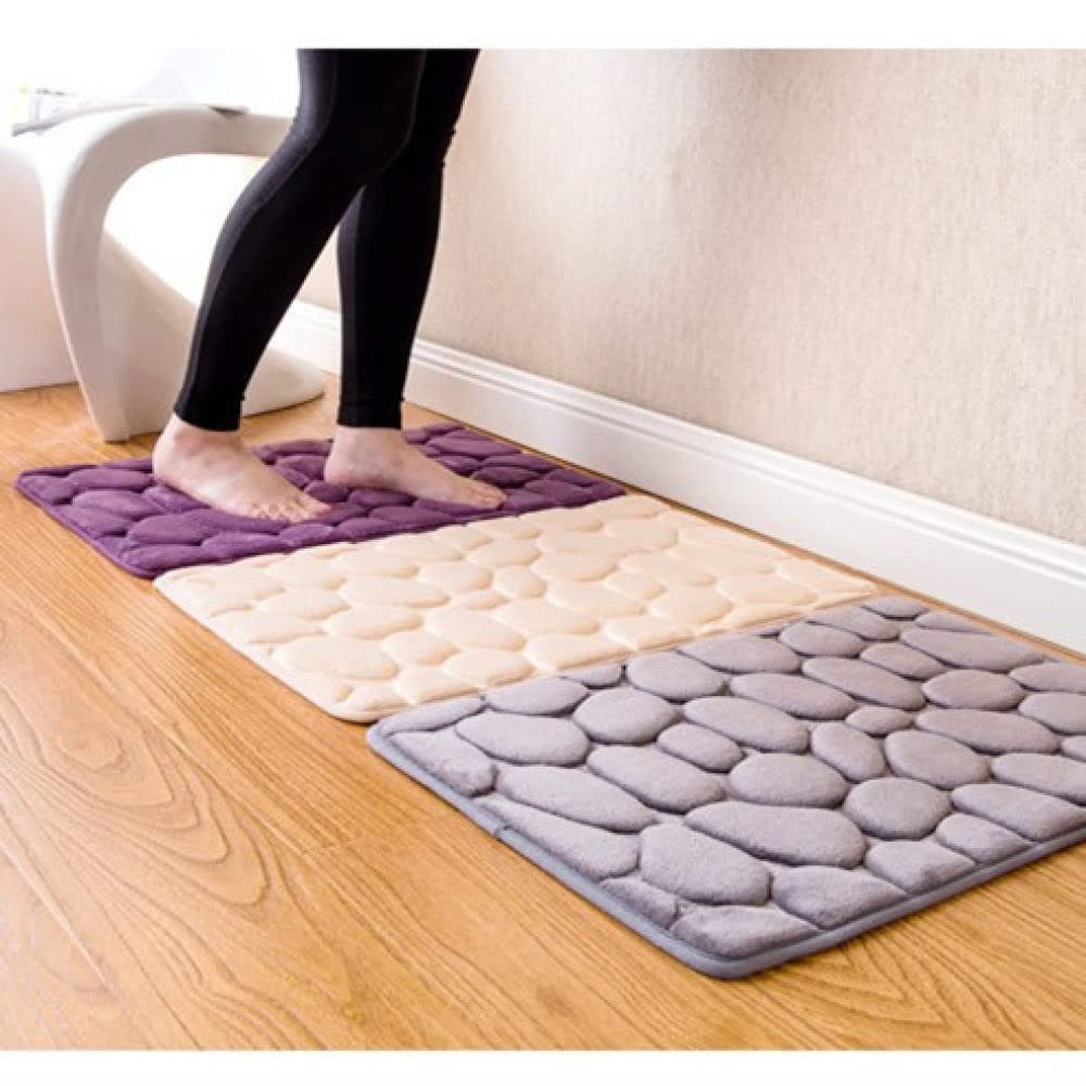 SSTRWGOOD Tapis De Toilette Antidérapant En Polaire Corail Pour Salle De Bain Tapis Contour Wc Lavable Doux Et Absorbant Gris Fonce 91855717