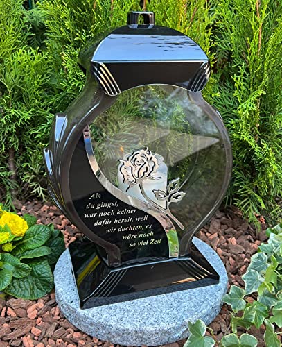 Grablampe NEU Laterne mit Spruch... Als du gingst, war noch keiner dafür...