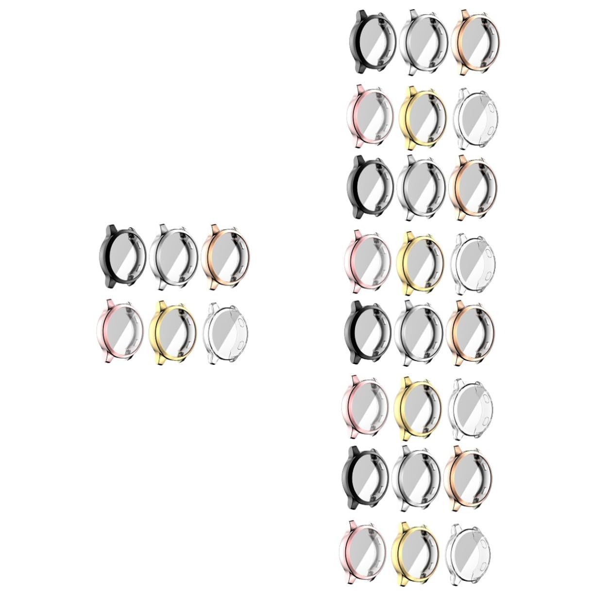 DOITOOL 30pièces Écran TPU pour Montre Venu Étui De Complète Modernes Aux Rayures Et Et Confortable