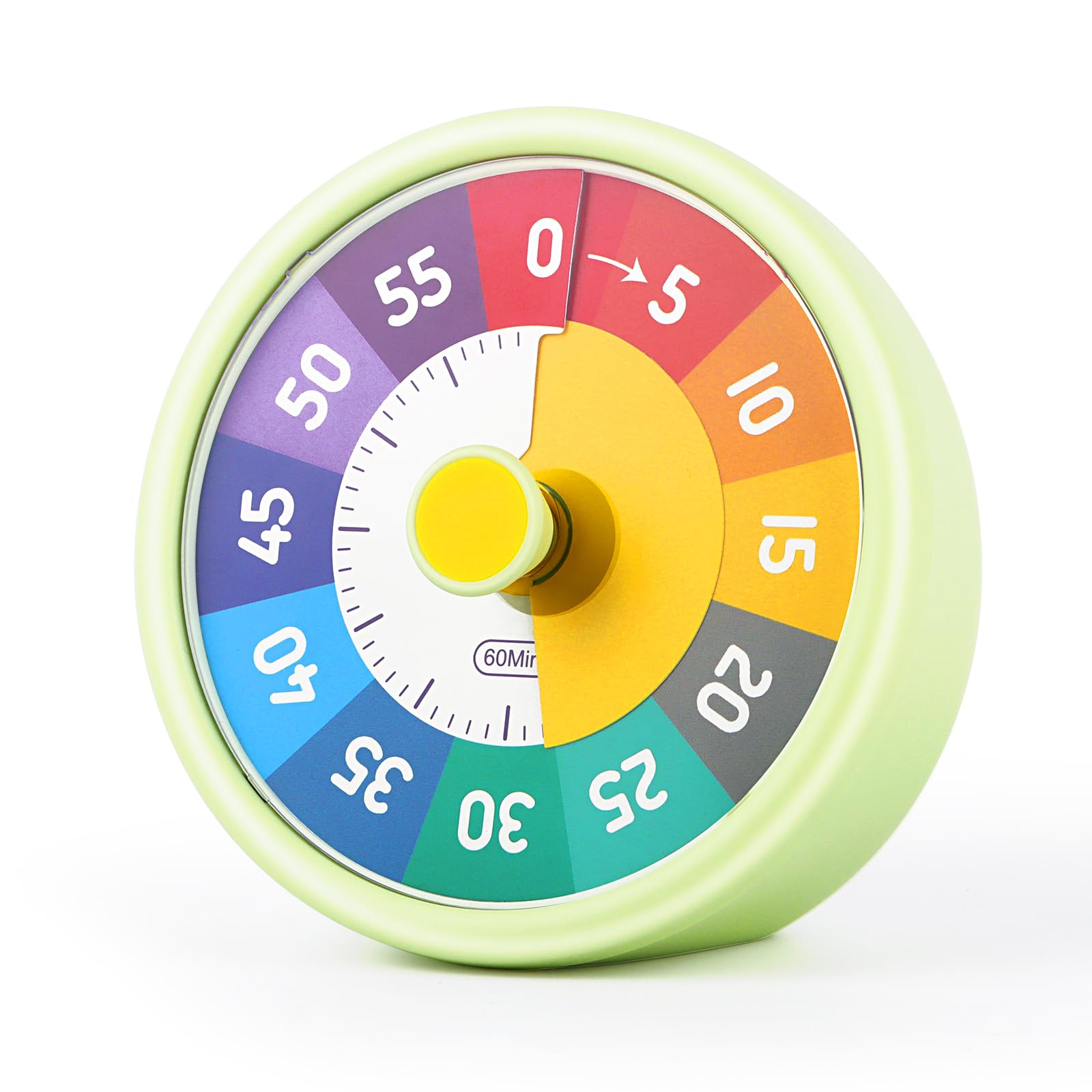 Timer Visivo Per Bambini 60 Minuti - Timer Analogico Silenzioso A Conto Alla Rovesciastrumento Di Concentrazione Per Adhd E Autismogestione Del Tempo Per Compiti 2