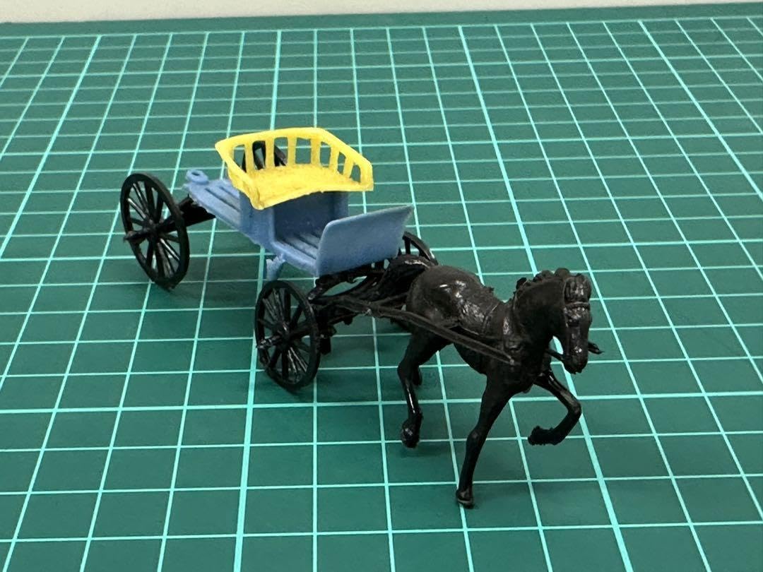 Amazon.co.jp: 昭和レトロミニチュアフィギュア馬車おもちゃジオラマに