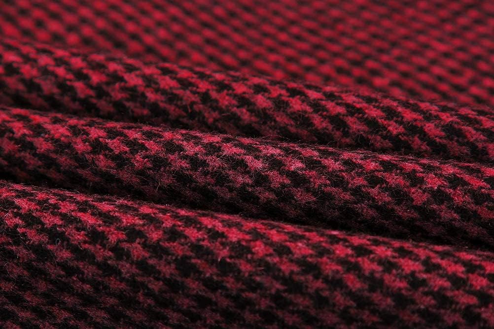 IDEALSANXUN Women’s Fall Winter High Waisted Wool Plaid A-line Long Skirt - Image 6